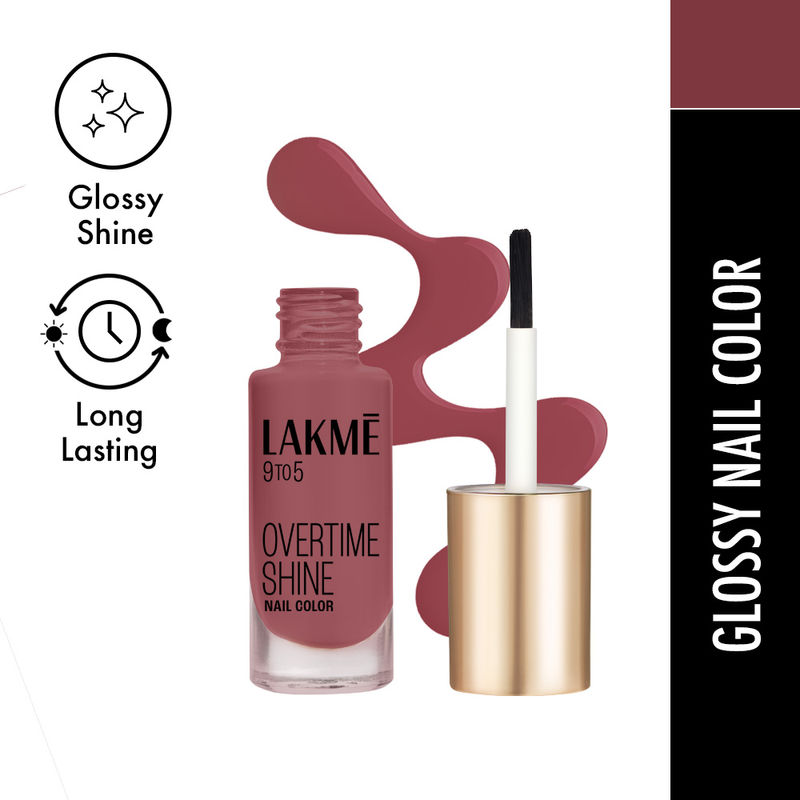 Lakme 9 to 5 Primer + Gloss Nail Color - Red Alert