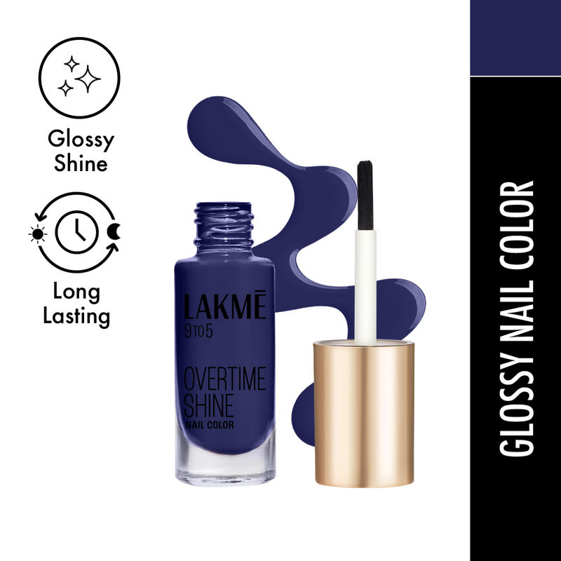 Lakme 9to5 Primer + Gloss Nail Color - Summer Blue