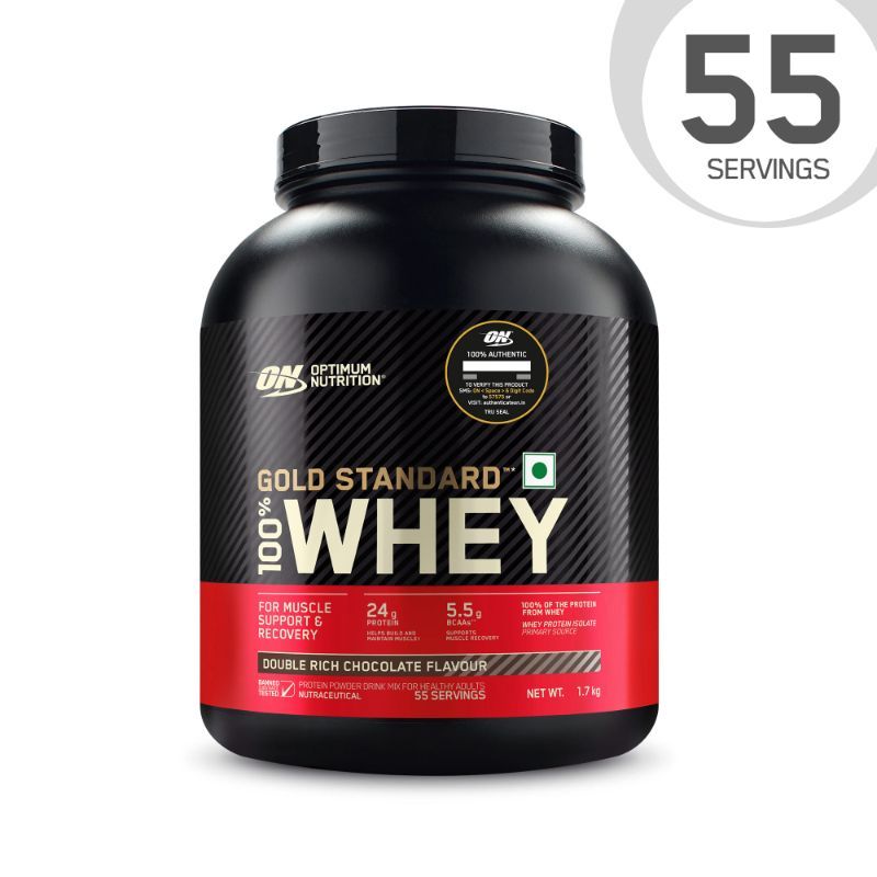 Optimum Nutrition (ON) Gold Standard 100% Whey Protein Powder - Double Rich Chocolate