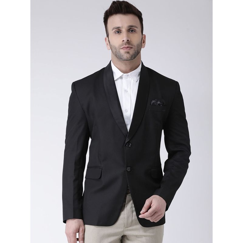 HANGUP Tuxedo Black Solid Blazer (42)
