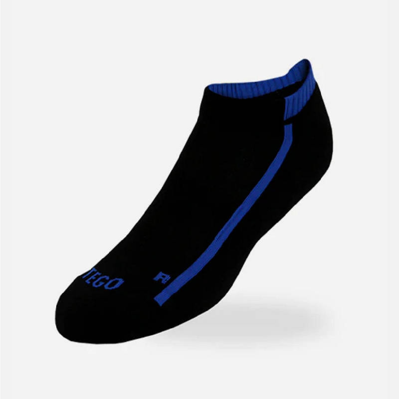 Tego Unisex Socks Ankle Cotton Comfort Black & Blue (S)