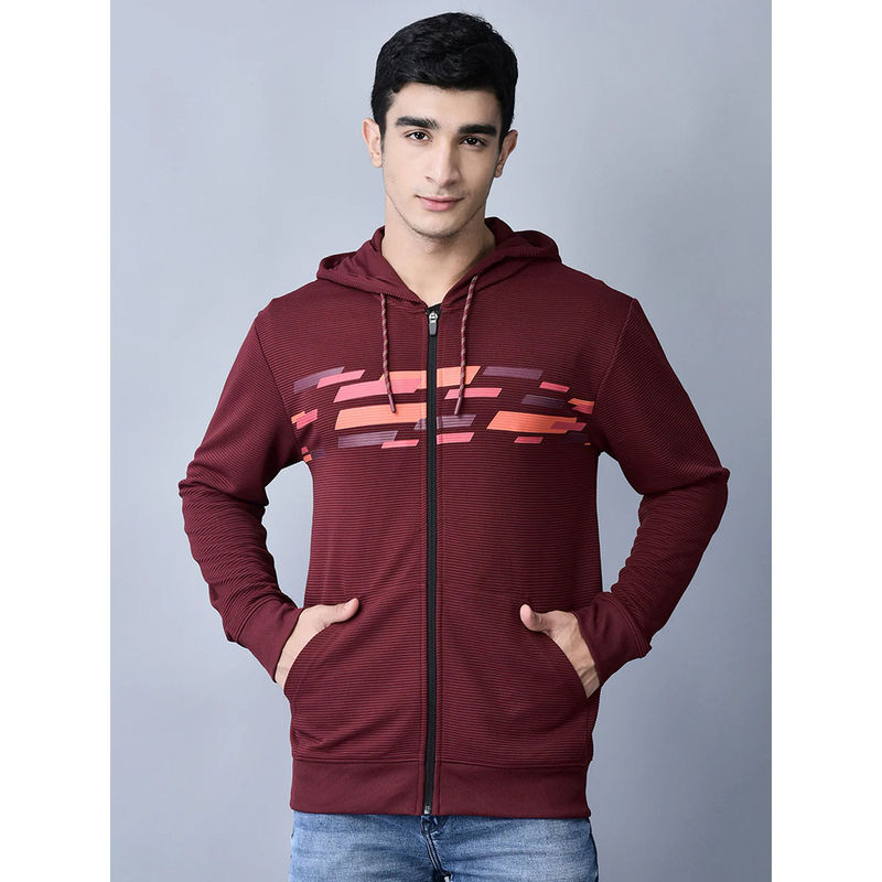 Shiv Naresh Wine Printed Hoodie (40)