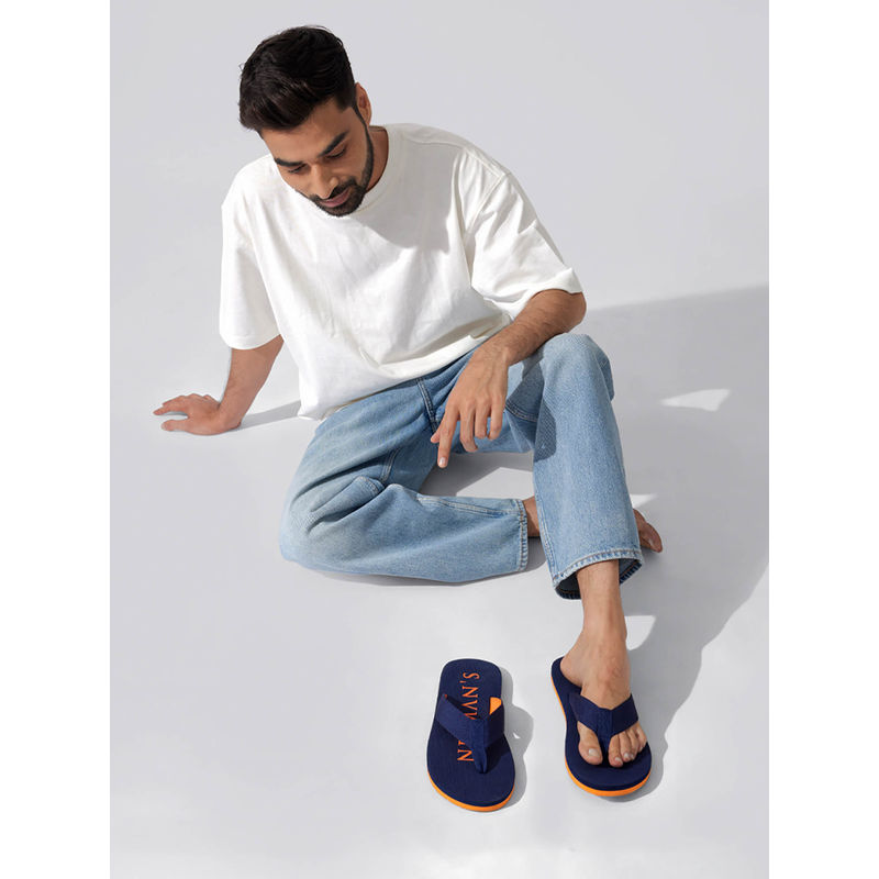 Neeman's The Humble Flipflop Navy Blue & Orange (UK 7)