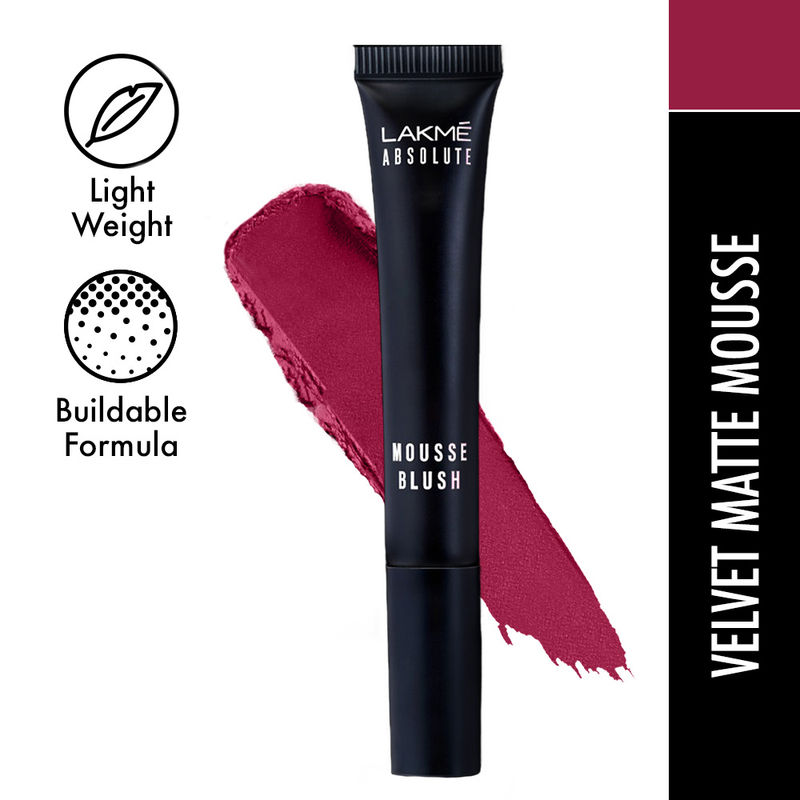 Lakme Absolute Sheer Cheek Mousse Blush - Purple Hue