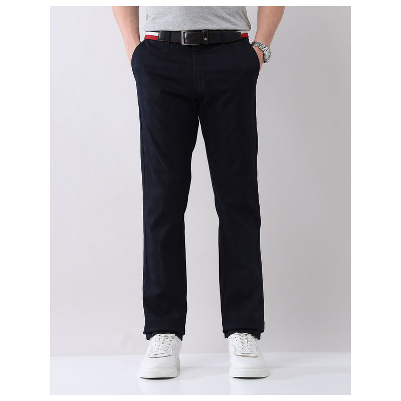 AD By Arvind Modern Slim Fit Blue Chinos (30)