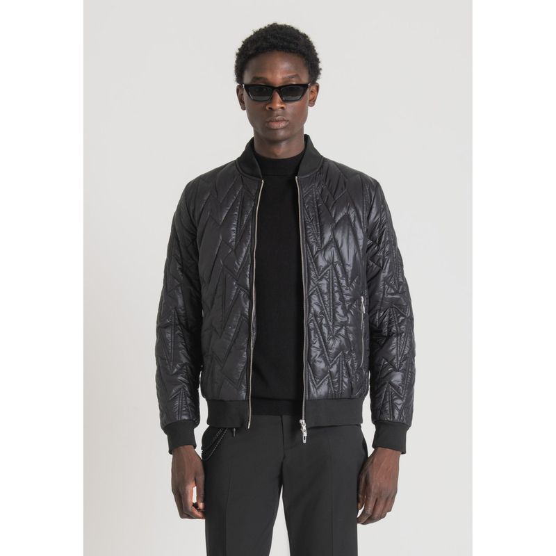 Antony Morato Men Solid High Neck Full Sleeves Jacket (46)