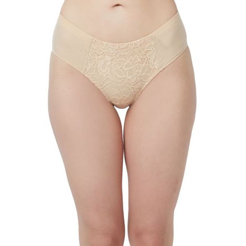 SOIE Women'S High Waist Brief - Nude (L)