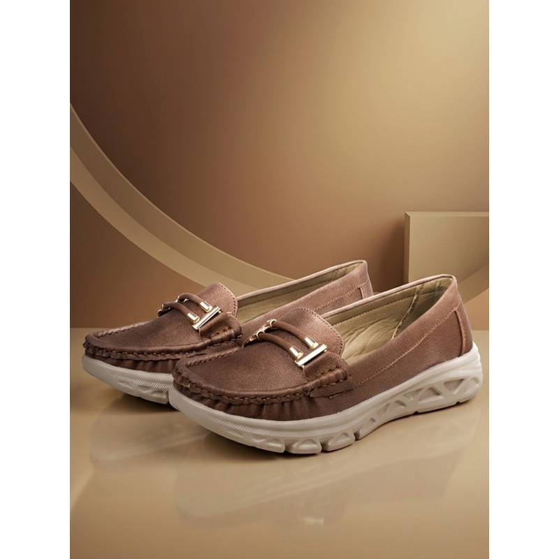 EZOK Jivevibe Women Brown Loafers (EURO 36)