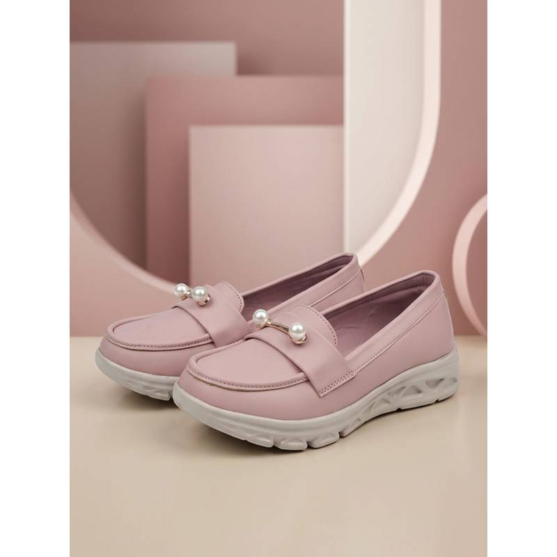 EZOK Jivevibe Women Pink Loafers (EURO 36)