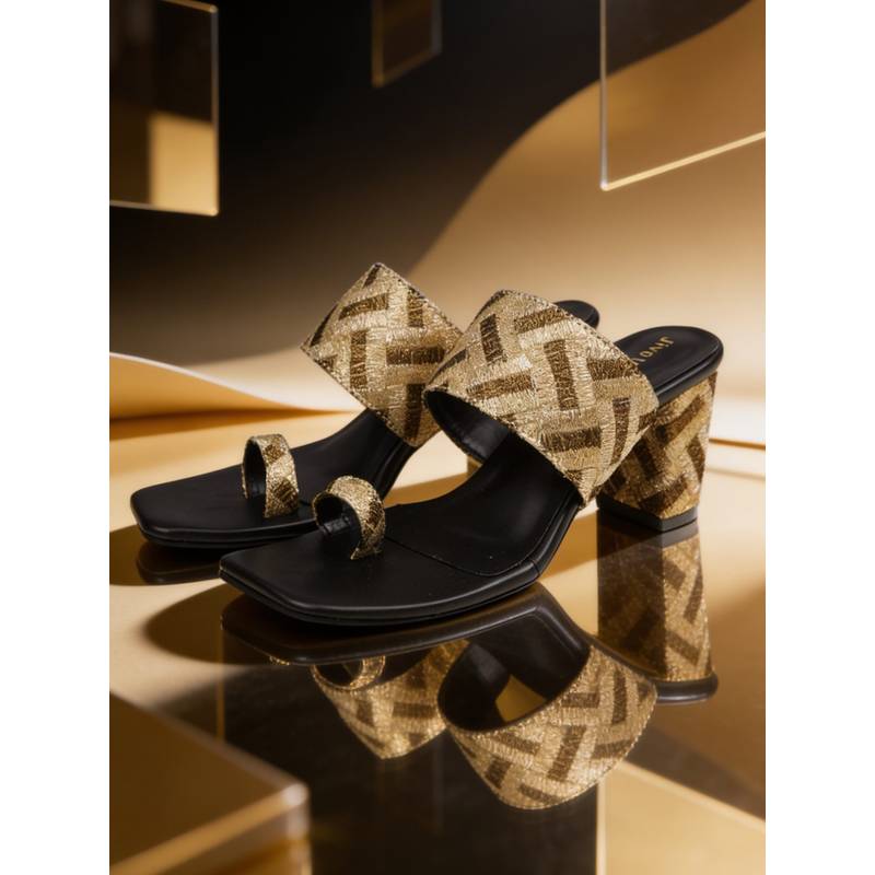 EZOK Jive Vibe Women Multi-Color Block Heels (EURO 36)