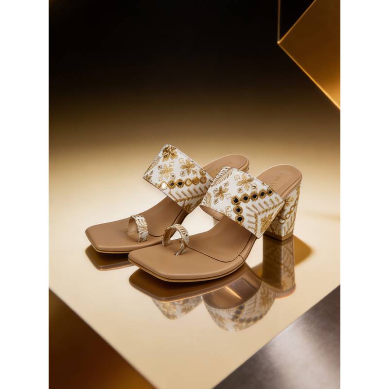 EZOK Jive Vibe Women Multi-Color Block Heels (EURO 36)