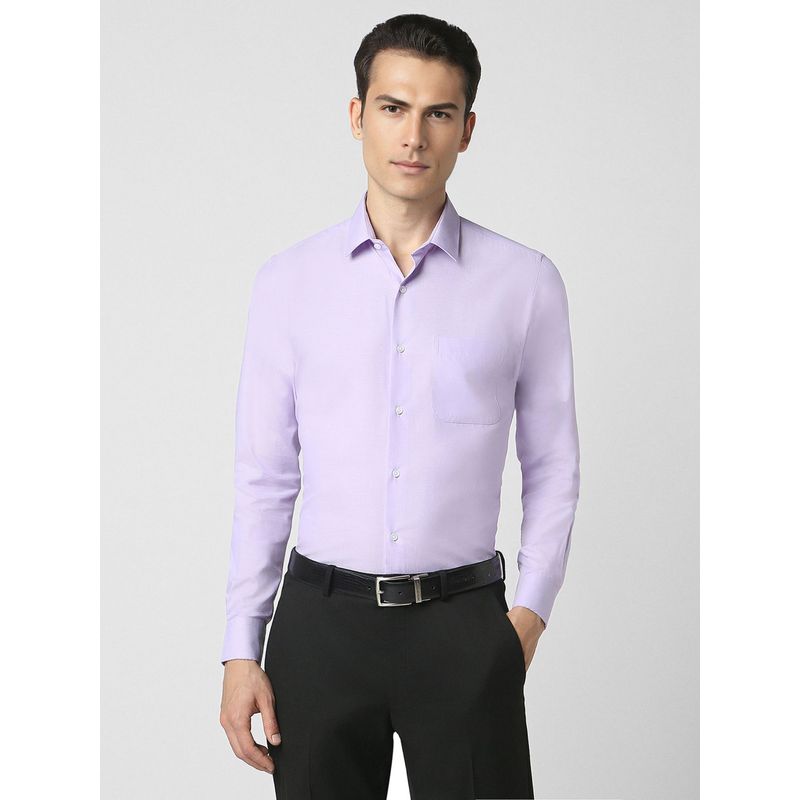 Peter England Men Lilac Slim Fit Formal Shirt (40)