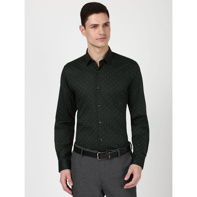 Peter England Men Black Slim Fit Formal Shirt (39)