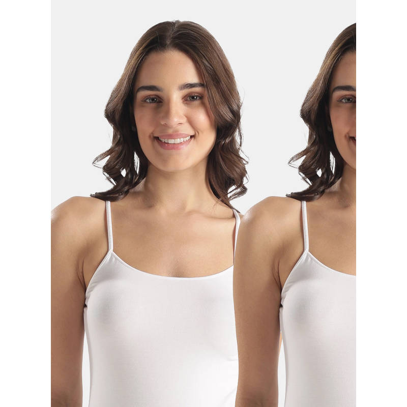 Jockey 1805 Micro Modal Elastane Stretch Camisole White (Pack of 2) (L)