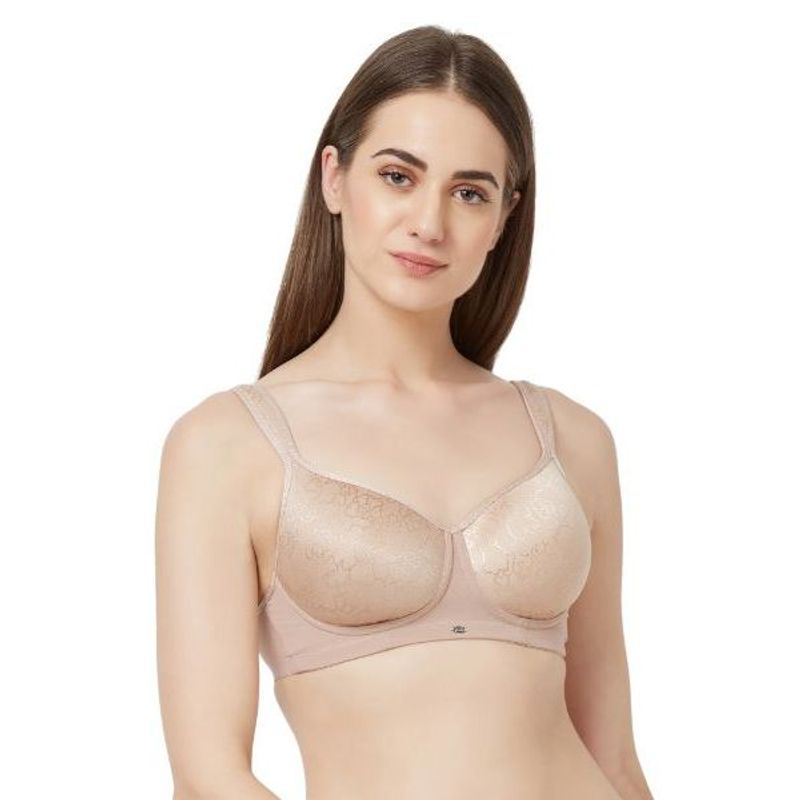 SOIE WomenS Full Coverage Padded Non-Wired Bra -SHEER TAUPE (34B)