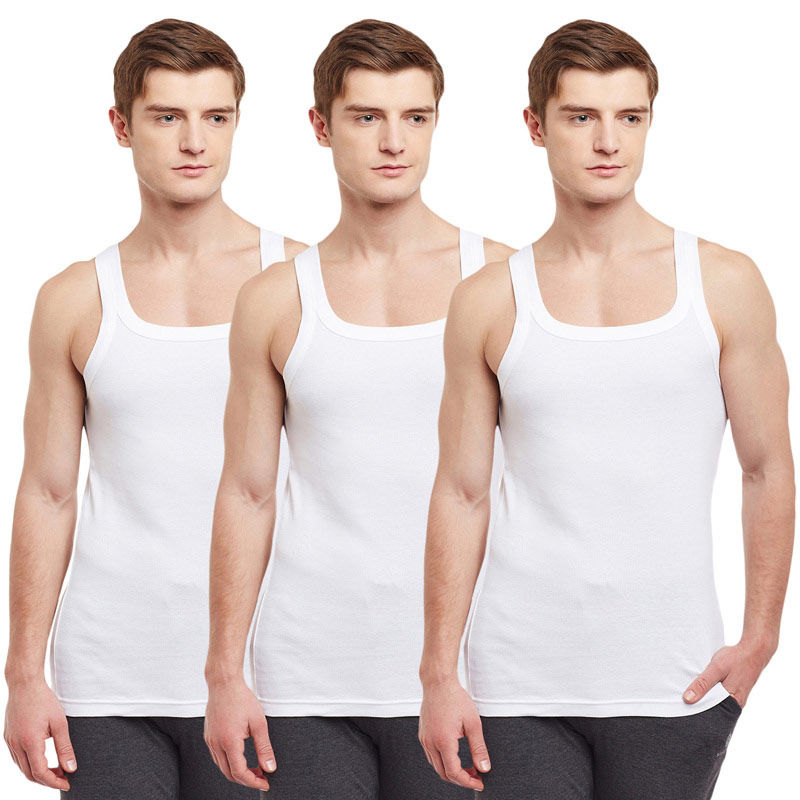 BODYX Pack Of 3 Sports Vests - White (L)