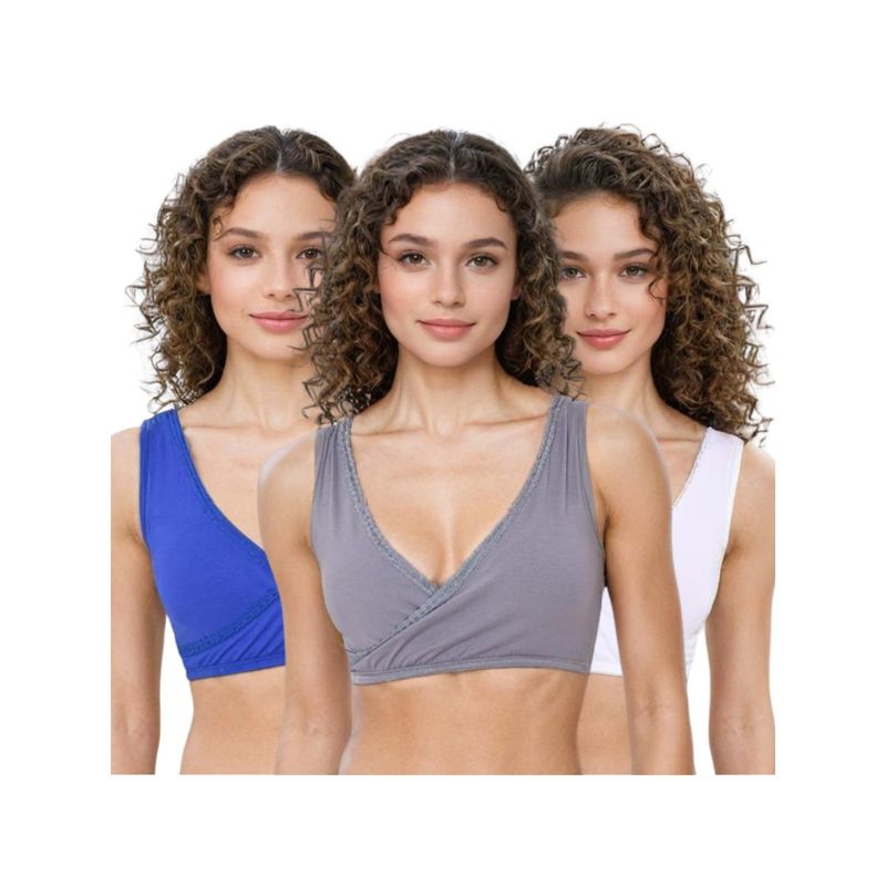 Adira Medium Coverage Plunge Bra - Multi-Color (Pack of 3) (S)