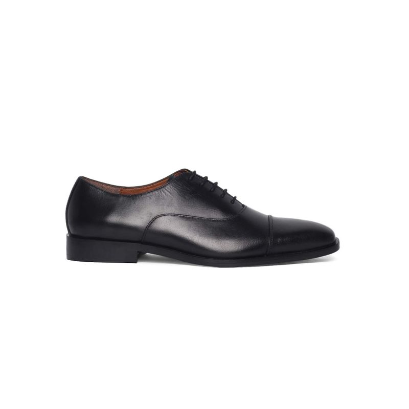 Louis Stitch Italian Handmade Black Plain Formal Oxford Shoes for Men (UK 10)