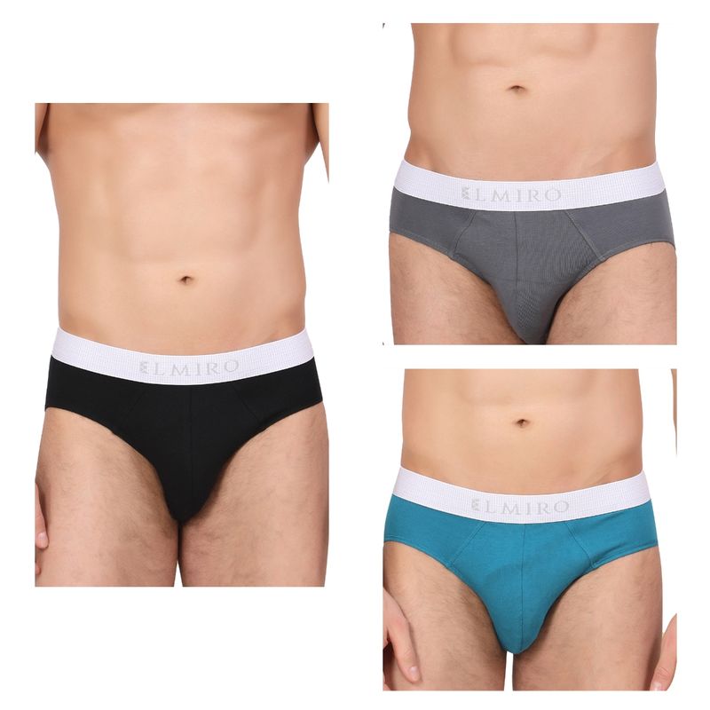 Elmiro Mens Intimo-Tech Antimicrobial Micro Modal Luxe Brief (Pack of 3) (M)