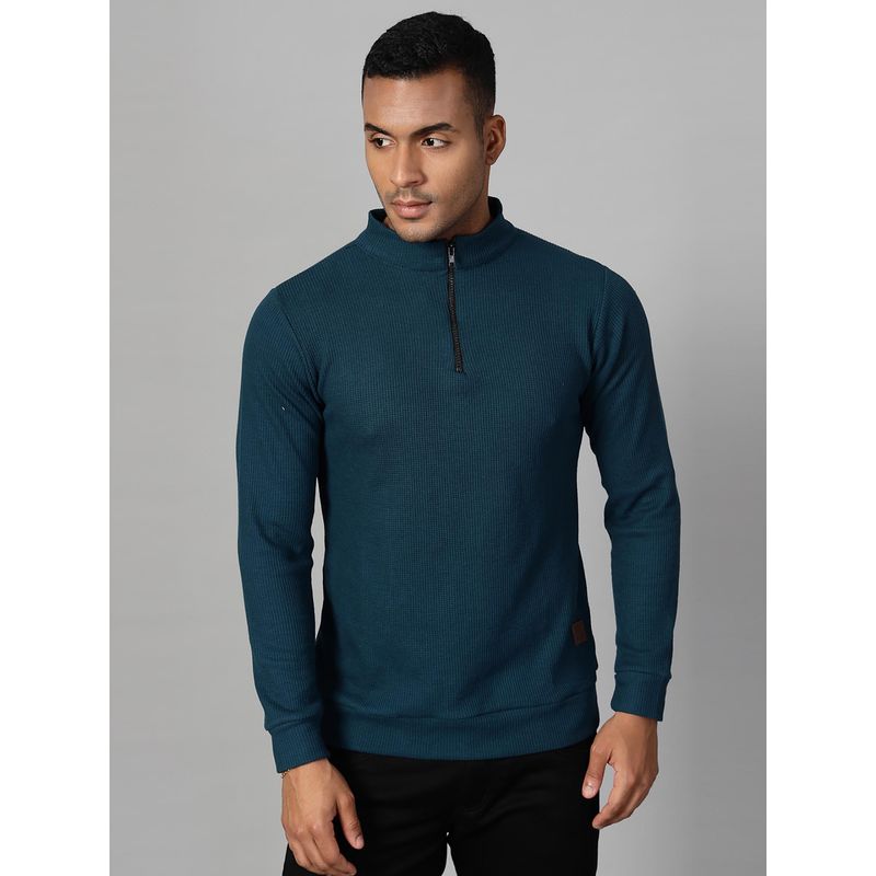 RIGO Men Teal Waffle T-Shirt (L)