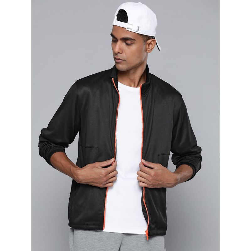 Alcis Men Black Running Sporty Jacket (L)
