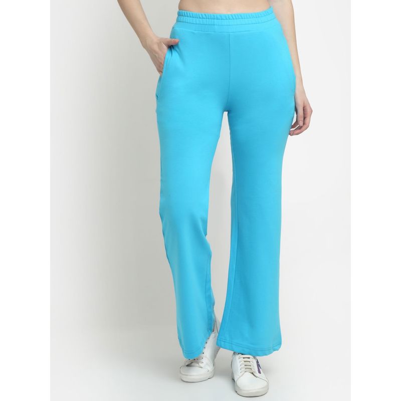 EVERDION Sky Blue Flared Track Pants (S)