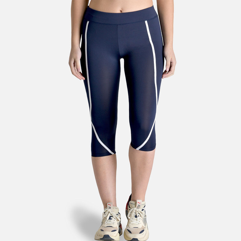 Makclan Curvy Capri Sports Legging - Blue (M)