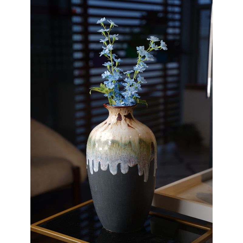 Buy Folkstorys Khasi Multi Color Stoneware Tall Table Vase Online