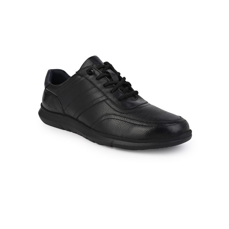 Alberto Torresi Black Mild Leather Sneakers for Men (EURO 43)