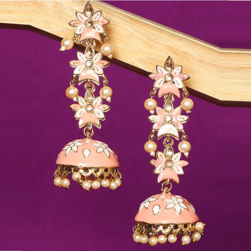 Peach pink deals earrings