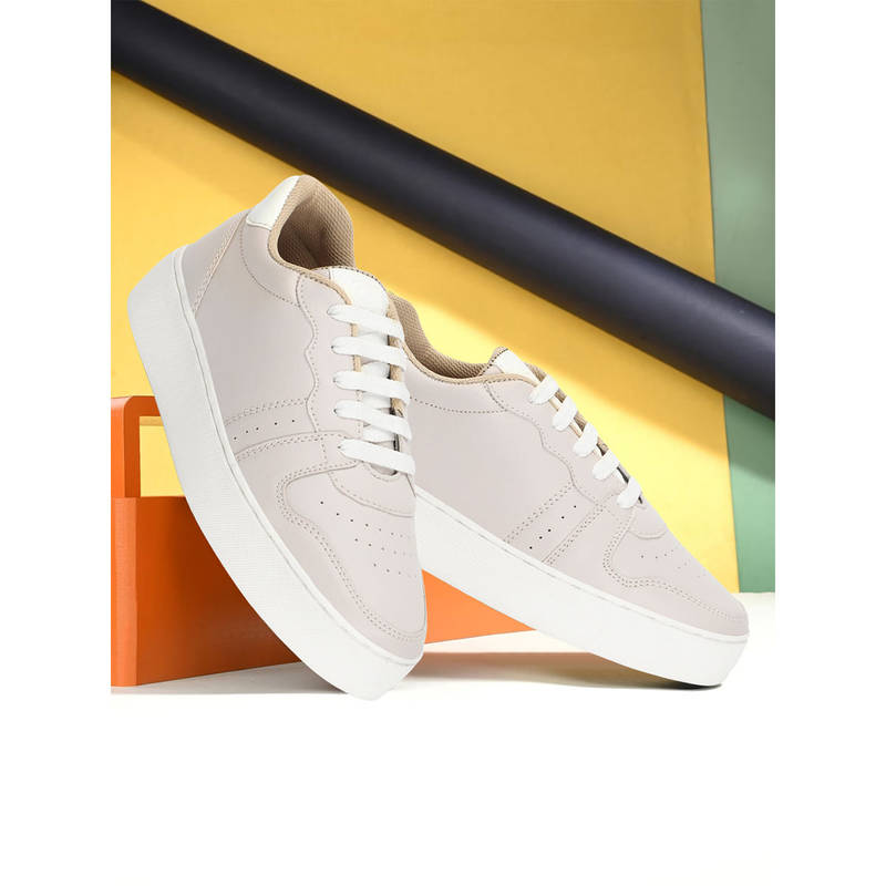 Carlton London Women Fashionable Lavender Color Lace-Ups Solid Sneakers (EURO 38)