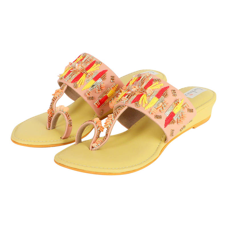 Fuchsia By Aashka Mehta Spring Time Splendor Flat Kolhapuris (EURO 37)