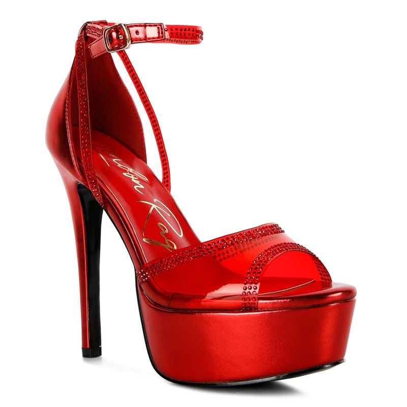 Buy London Rag Embellished Red Heels Online