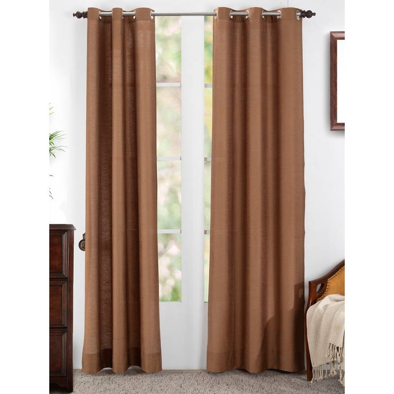 Buy Maspar Tussah Silk Viscose & Silk Solid Rust Orange Black Door