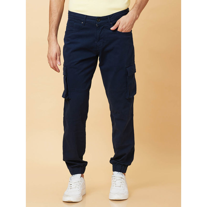 Being Human Mens Bottom Joggers Navy Blue (42)