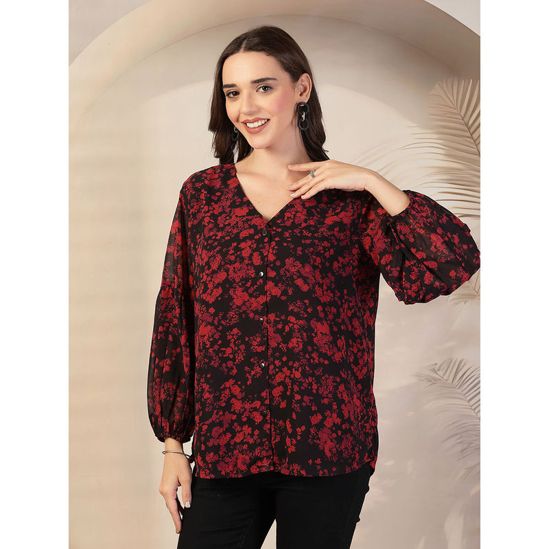 Zelena Women Pure Polyester Printed Maternity Zipless Feeding Top (2XL)