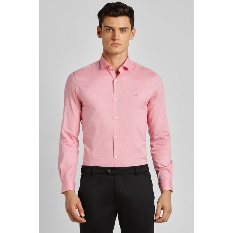 Peter England Men Pink Super Slim Fit Formal Shirts (44)