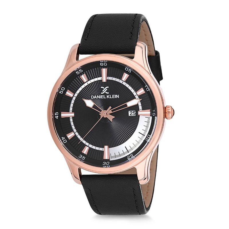 Daniel Klein IP Black Dial 3 Hands Watch