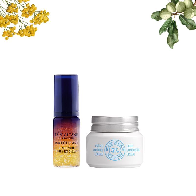 Buy L'Occitane Skin Moisturizing Travel Set With Face Serum & Cream Online