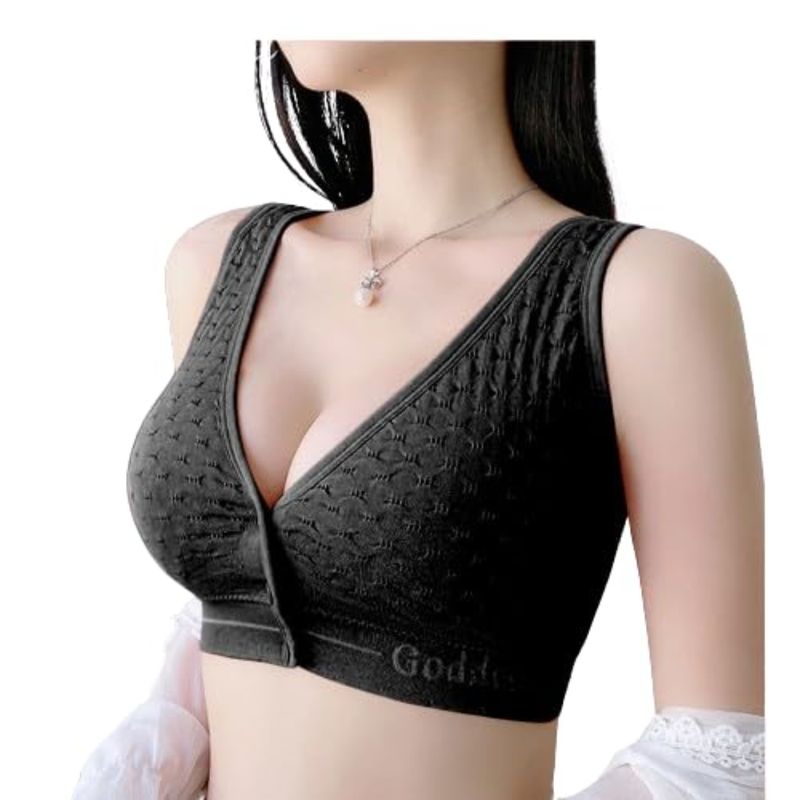 BRACHY Womens Black Full Coverage Nursing Maternity Bra with Stretch Bra (3XL)