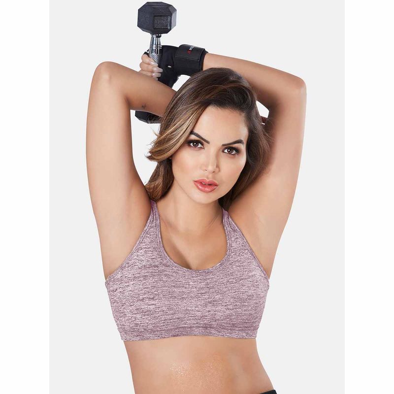 Sonari Tracker Nylon Sports Bra for Women Removable Padding Comfort Fit Pink (M)