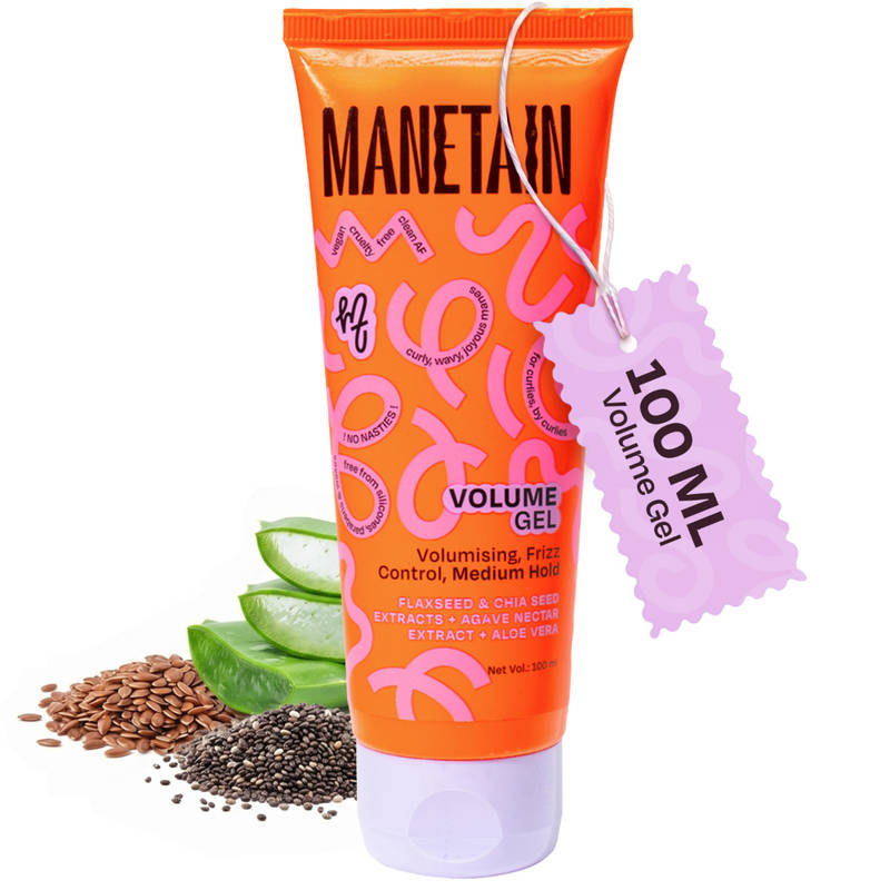 Manetain Volume Gel - Medium Hold, Anti-Frizz, Moisturizing Styling Gel For Curly & Wavy Hair
