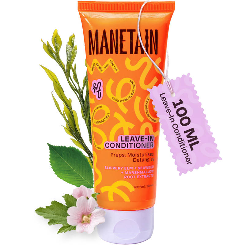 Manetain Leave-In Conditioner For Curly Hair - Lightweight, Moisturizing & Curl-Enhancing
