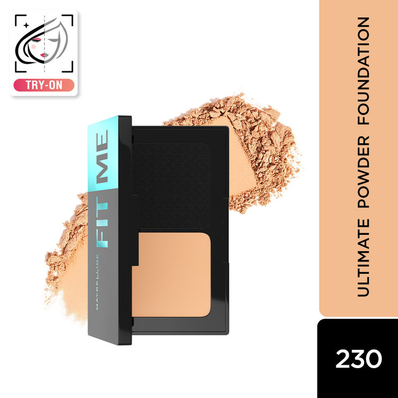 Maybelline New York Fit Me Ultimate Powder Foundation, 24 hr Oil Control + SPF 44 - Shade 230