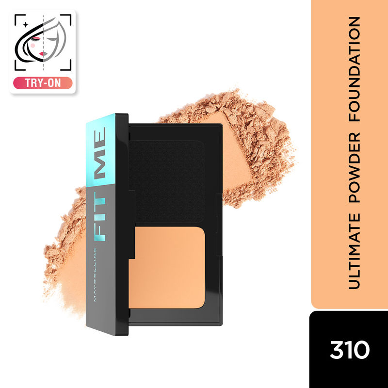 Maybelline New York Fit Me Ultimate Powder Foundation, 24H Oil Control & SPF 44 - 310 Sun Beige