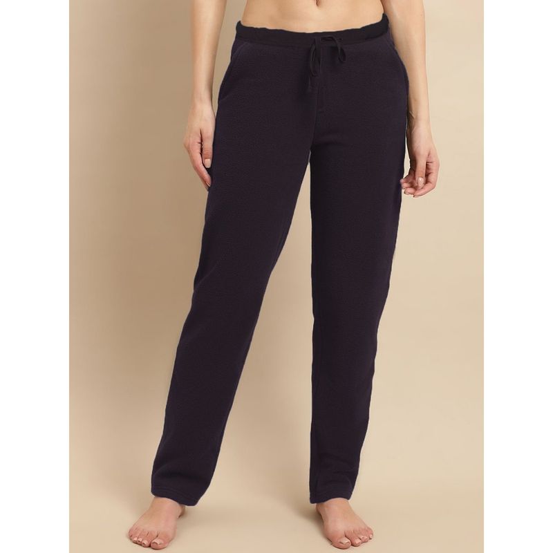 Kanvin Charcoal Solid Loungewear Pyjama (S)