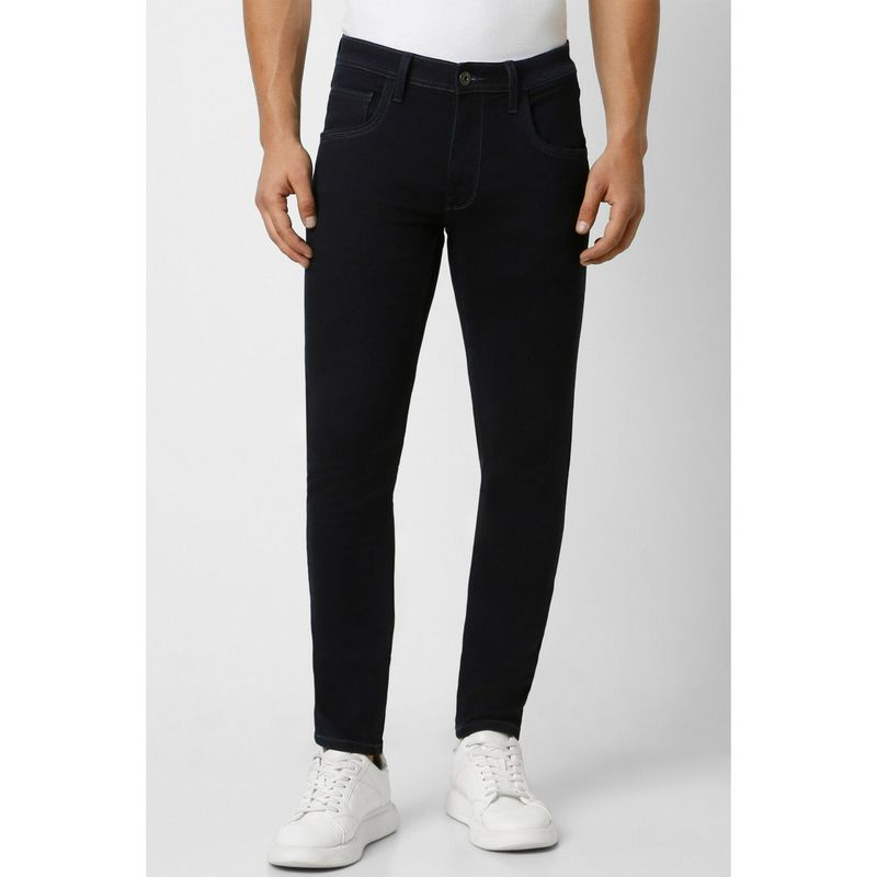Van Heusen Men Navy Dark Wash Skinny Fit Jeans (32)