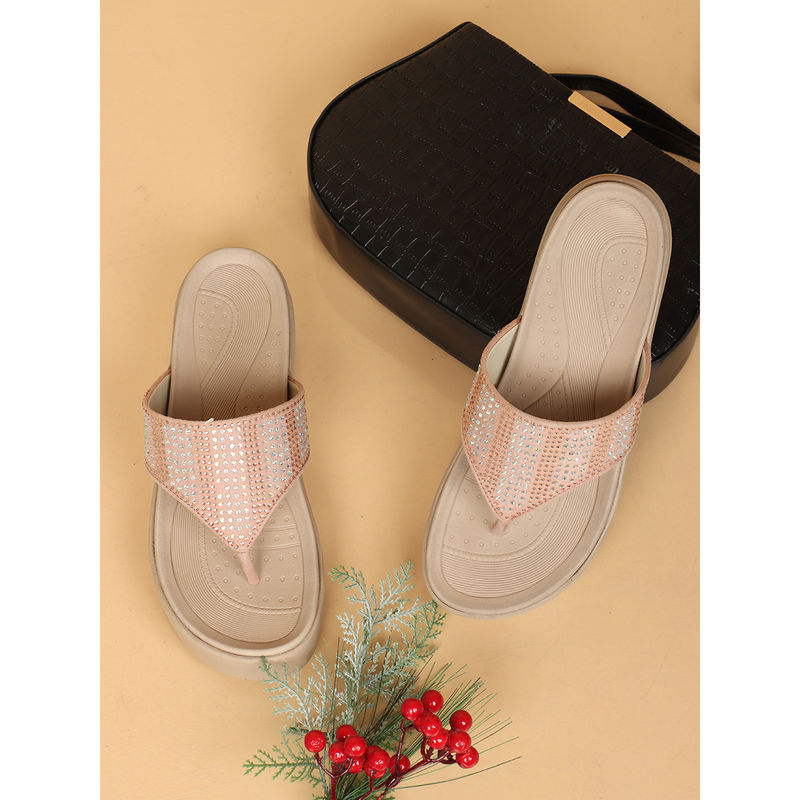 Carlton London Pink Stylish Sandals (EURO 37)