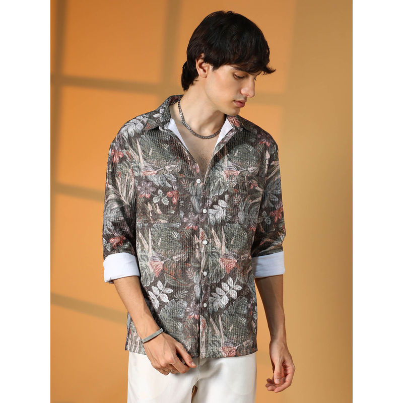 CAHOOT Mens Moss Green Jungle Utility Shirt (L)