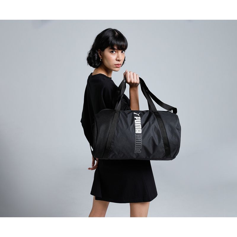 Buy Puma AT ESS Barrel Womens Black Duffle Bag Online